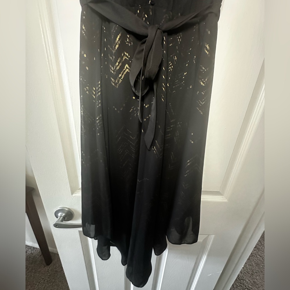 NWOT- Rabbit Rabbit Rabbit Black and Gold Midi Dress - Picture 12 of 12
